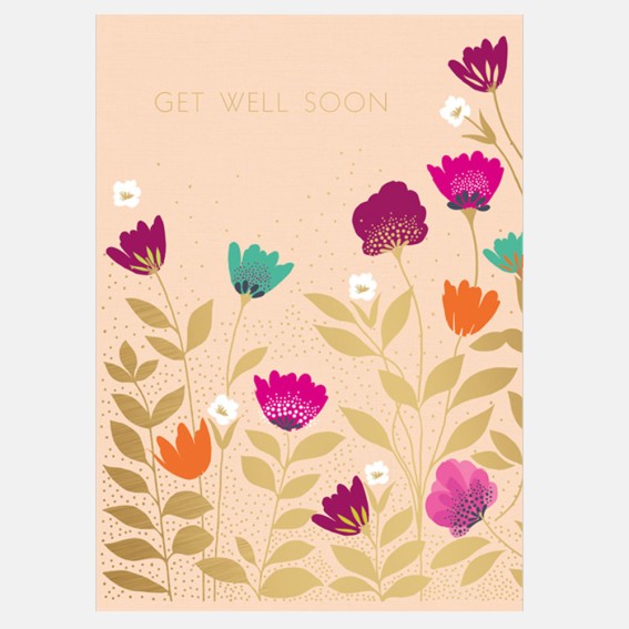 Get Well Flowers Card
