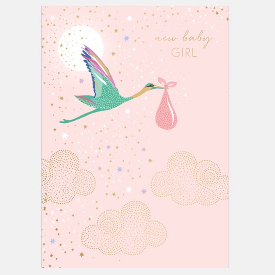 Cards, greeting cards, gift, luxury greeting card, new baby, baby card, congratulations, celebratory card, baby girl,