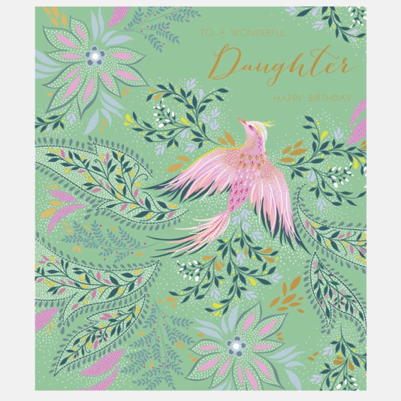 Bird of Paradise Daughter Birthday Card