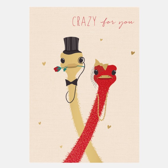 Crazy For You Valentine Card