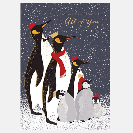 To All of You Penguins Christmas Card