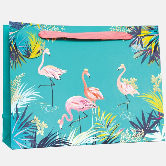 Green Flamingo Large Gift Bag 