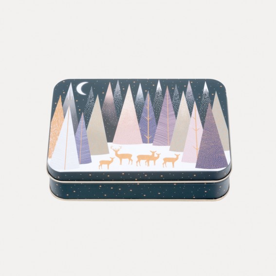 Frosted Pines Small Rectangular Tin