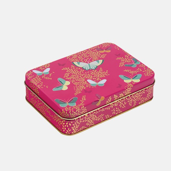 Pink Butterfly Small Tin