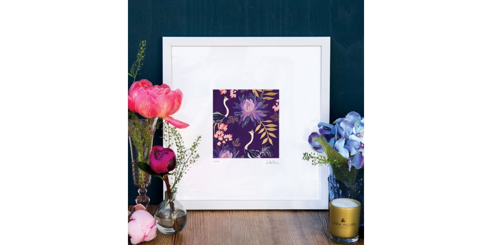 Floral Ostrich Wall Art